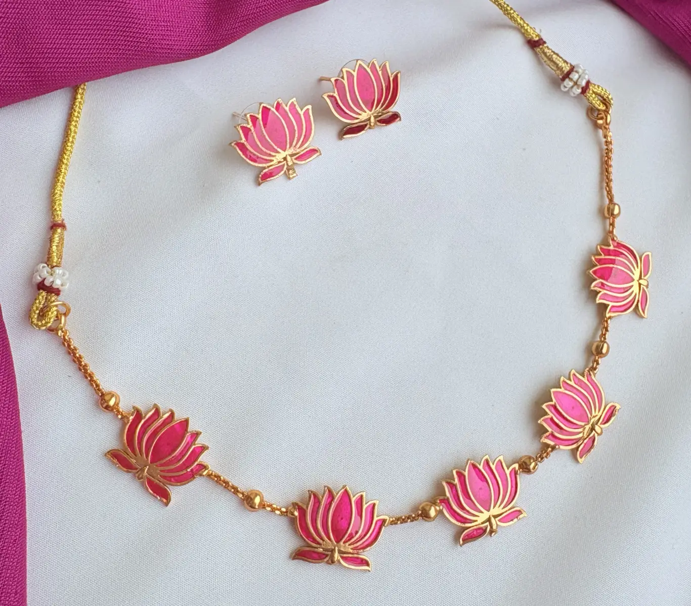 Manju Warrier Inspired Lotus Neckset - NTZ105