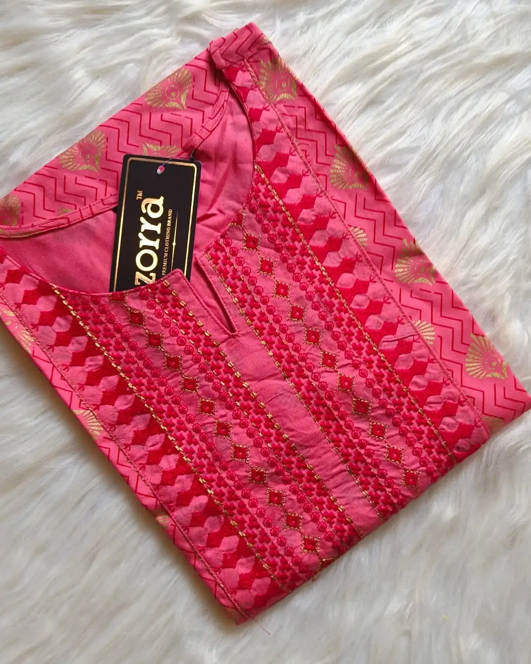 Zorra Embroidery Kurtis